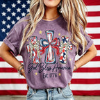 Patriot Heritage: Vintage USA 250th Anniversary "God Bless America" Washed Tee
