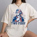 Two Fiddy George Washington Funny Patriotic Meme T-Shirt