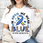 Wear Blue with Heart: Autism Awareness Month Empowerment Graphic Tee