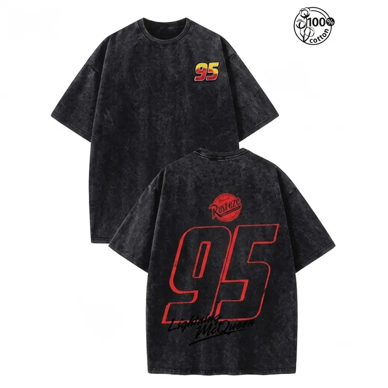 Vintage Racing 95 Graphic Tee for Retro Motorsport Streetwear Fans