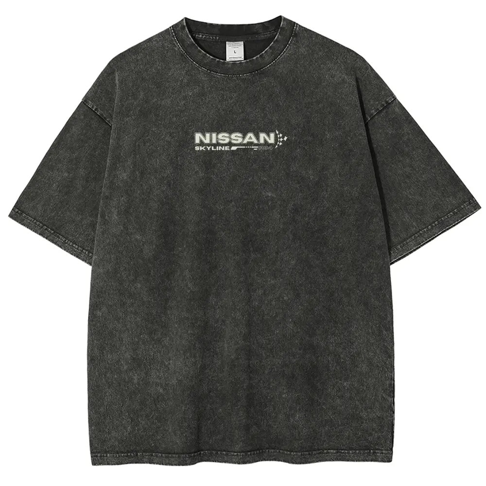 Legendary JDM Skyline R34 Vintage Washed Oversized Graphic Tee