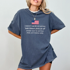 "Liberty & Justice For All" Bold Patriotic Statement Tee - Vintage American Flag Graphic Shirt