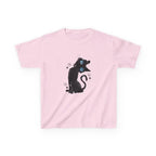 Creepy Cat Graphic Baby Tee with Gothic Horror Style for Halloween Lovers