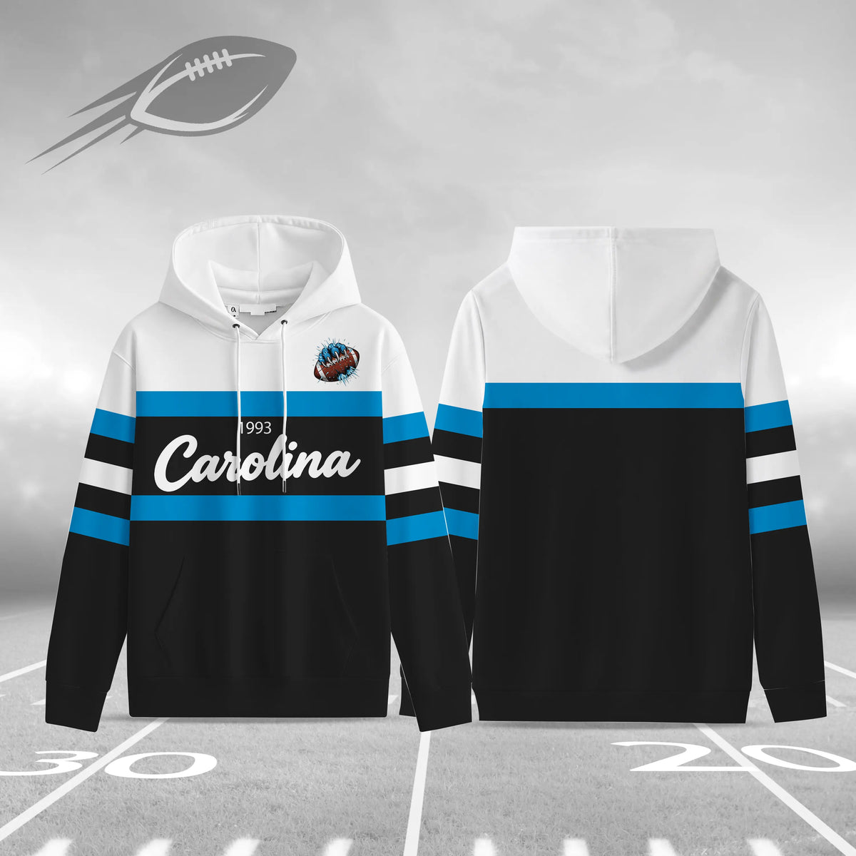 Retro Buffalo Football Hoodie for Game Day Fans and Streetwear Outfits