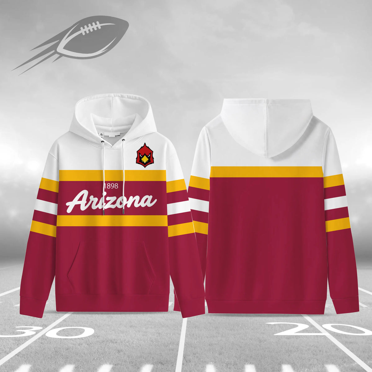 Retro Buffalo Football Hoodie for Game Day Fans and Streetwear Outfits