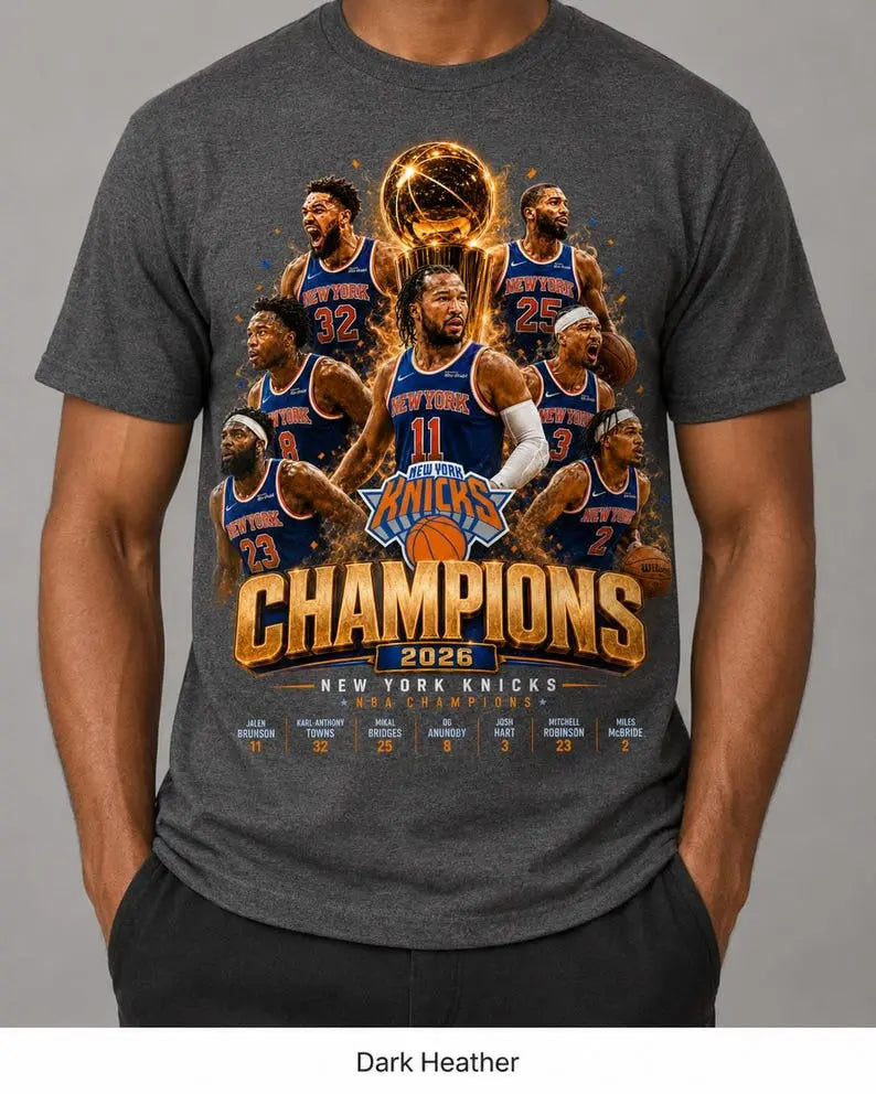 New York Hoops Championship Energy Graphic T-Shirt for Basketball Fans