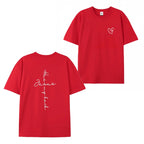 Faith Forward: "Jesus Has My Back" Minimalist Heart & Cross Graphic Tee