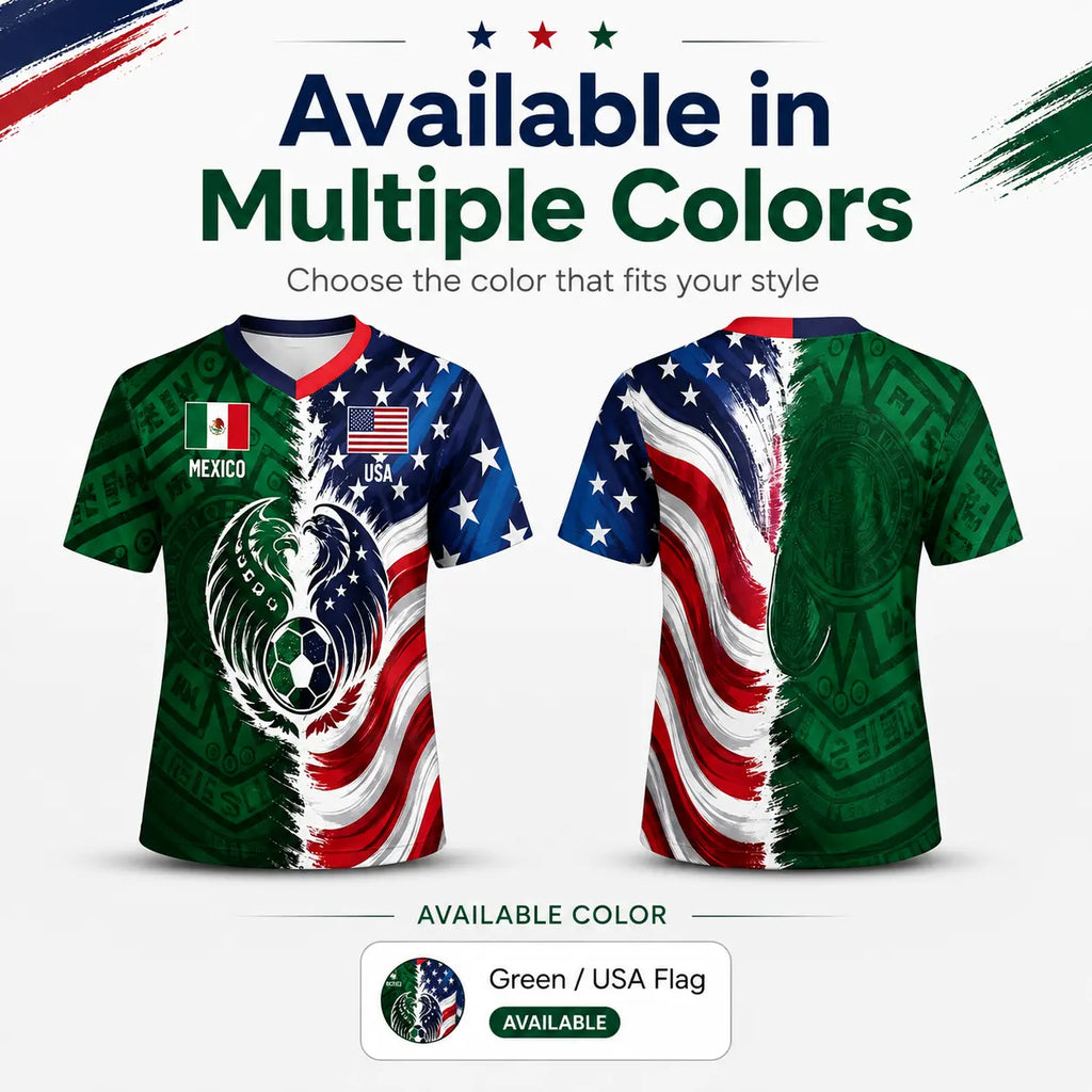 Mexico USA Dual Heritage Soccer Jersey for Game Day Fans