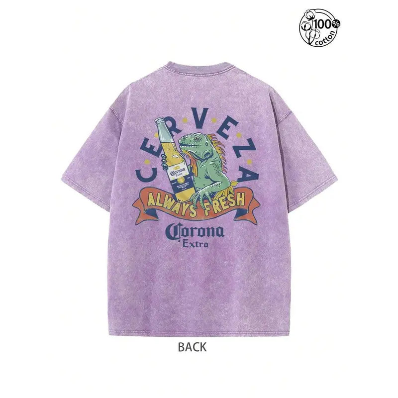 "Always Fresh" Retro Washed Corona Lizard Tee – The Ultimate Vintage Essential