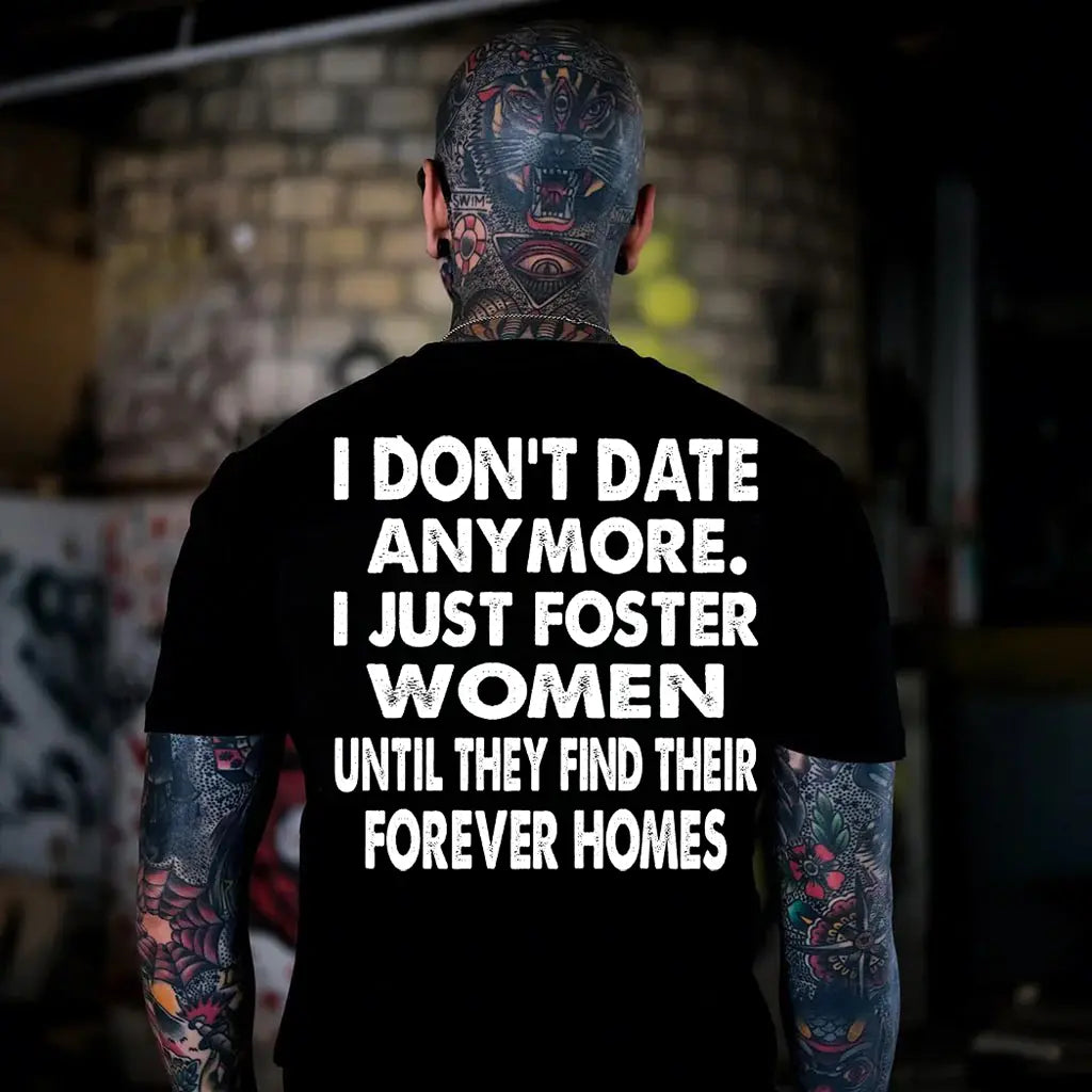 MadFits Black Heartbreak Shelter Tee Back View Bold Sarcastic Text Design