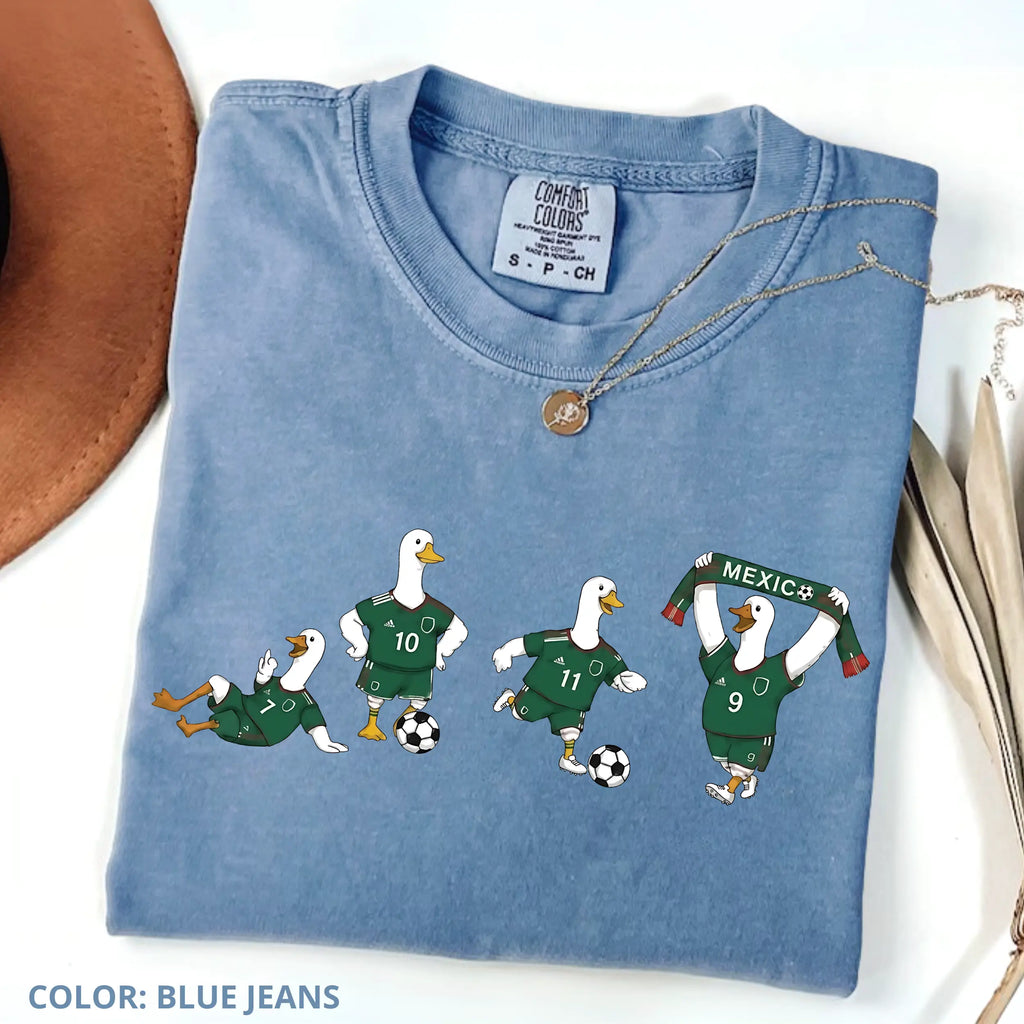 Funny Mexico Soccer Goose Graphic T-Shirt for Game Day Fans