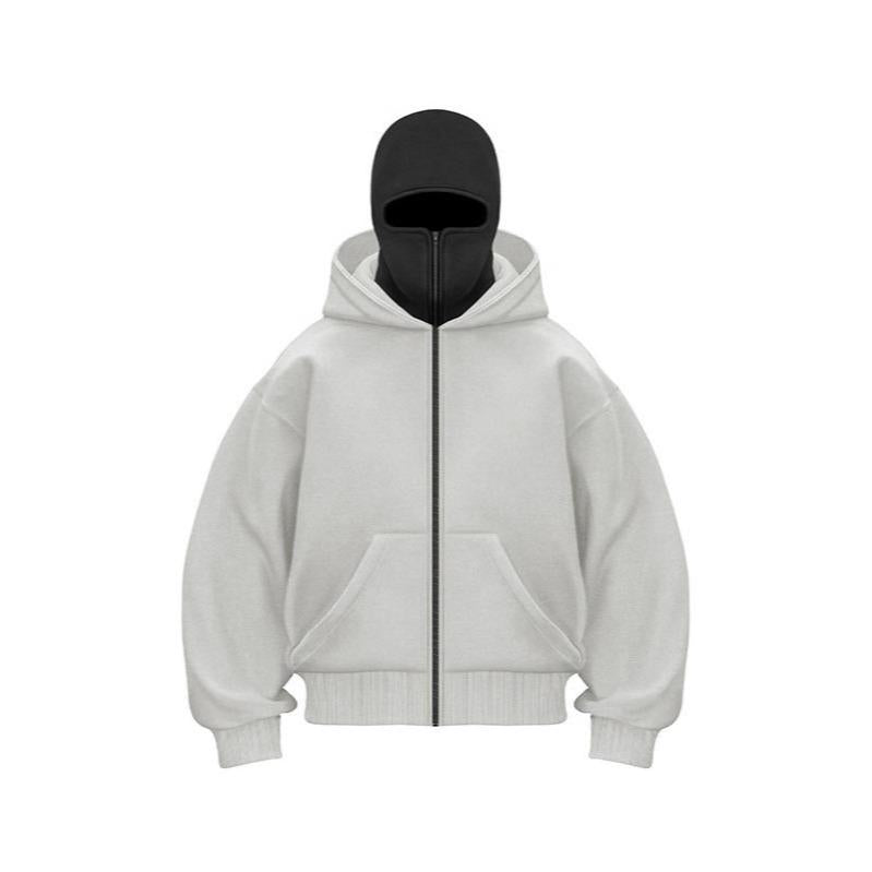 Men’s Balaclava Zip Hoodie for Winter Sports Streetwear and Cold Weather Training