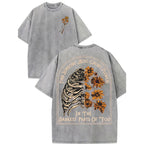 Gothic Romance: "Darkest Parts" Ribcage & Sunflower Streetwear Tee