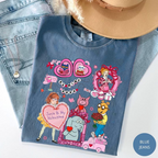 Library & Teacher Valentine Shirt: Coquette Book Characters Tee