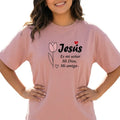 Faith Inspired Jesus Spanish Graphic T-Shirt for Women with Christian Message