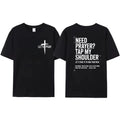 "Need Prayer? Tap My Shoulder" Inspirational Christian Graphic Tee - Matthew 18:20 Bible Verse Streetwear