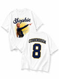 Women's Basketball Inspired Double-Sided Graphic Tee for Game Day Streetwear Fans