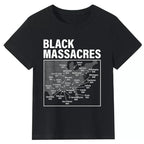 Black Massacres History Map Afro American Straggle Awareness T-Shirt