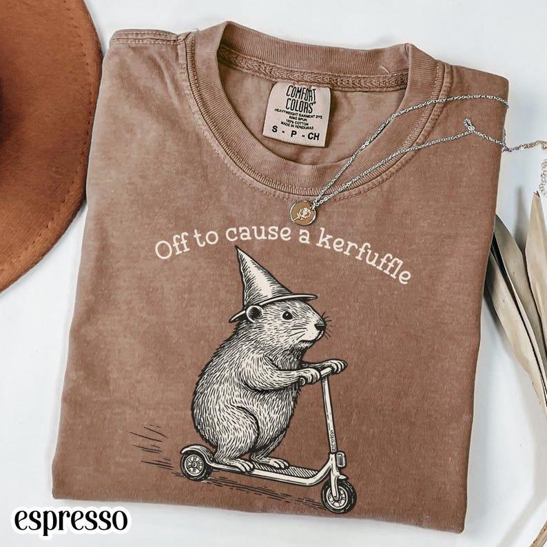 "Off To Cause A Kerfuffle" Funny Meme Shirt | Chaotic Wizard Tee