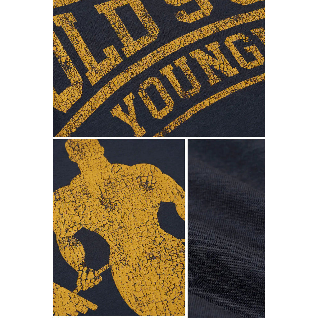 Vintage Gym Inspired Oversized Graphic T-Shirt for Strength Training Streetwear Style