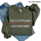 "Love & Flu" Funny School Nurse Sweatshirt | Teacher Valentine Crewneck