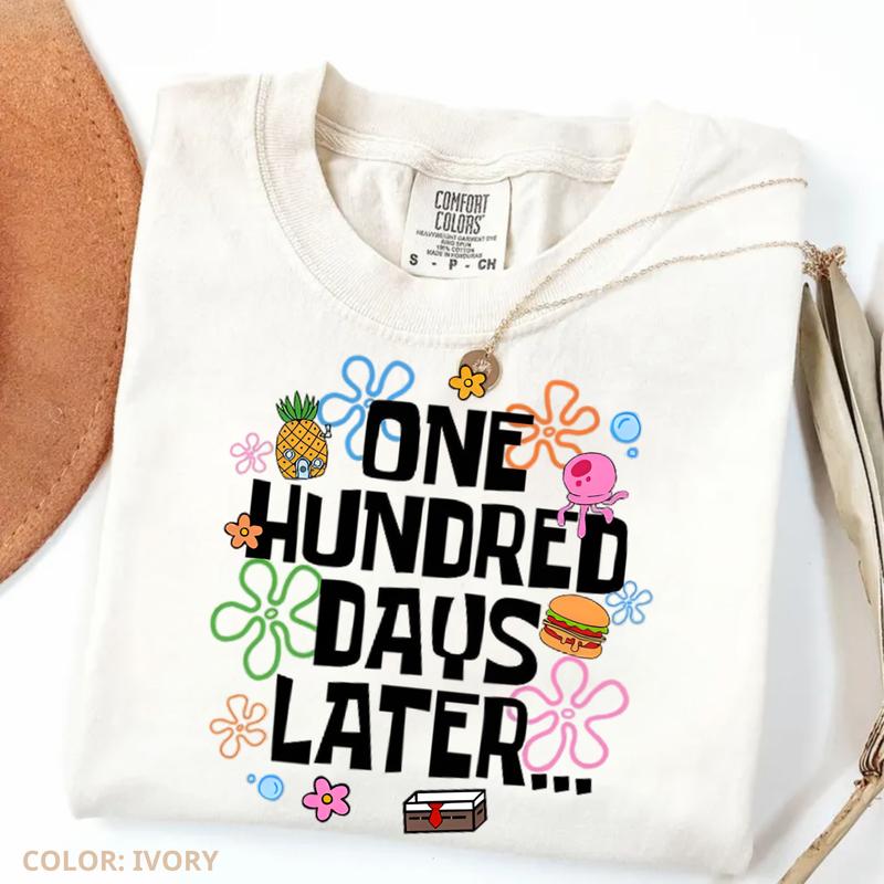 One Hundred Days Later 100 Days of School Shirt, 100th Day Celebration Graphic Tee