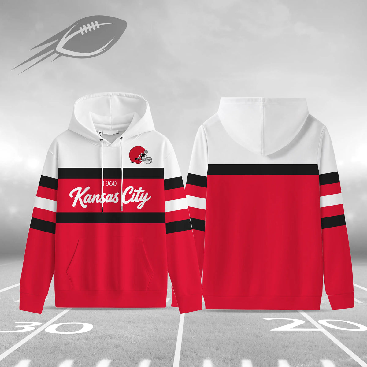Retro Buffalo Football Hoodie for Game Day Fans and Streetwear Outfits