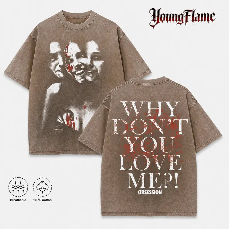 Vintage Psychological Horror Graphic Tee for Dark Streetwear and Summer Outfits