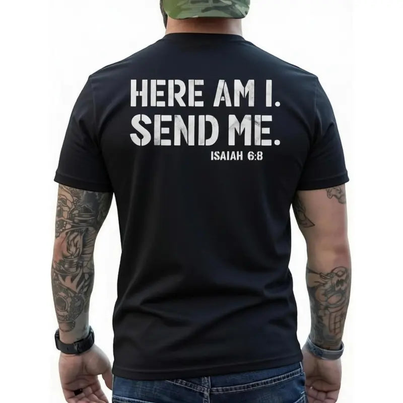 Here Am I Send Me Isaiah 6:8 Christian Faith T-Shirt
