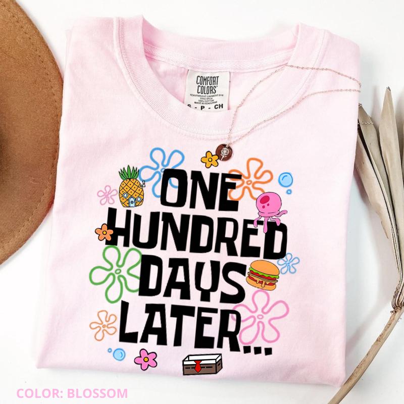 One Hundred Days Later 100 Days of School Shirt, 100th Day Celebration Graphic Tee