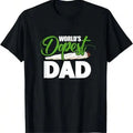 World's Dopest Dad Funny Father's Day Graphic Cotton T-Shirt