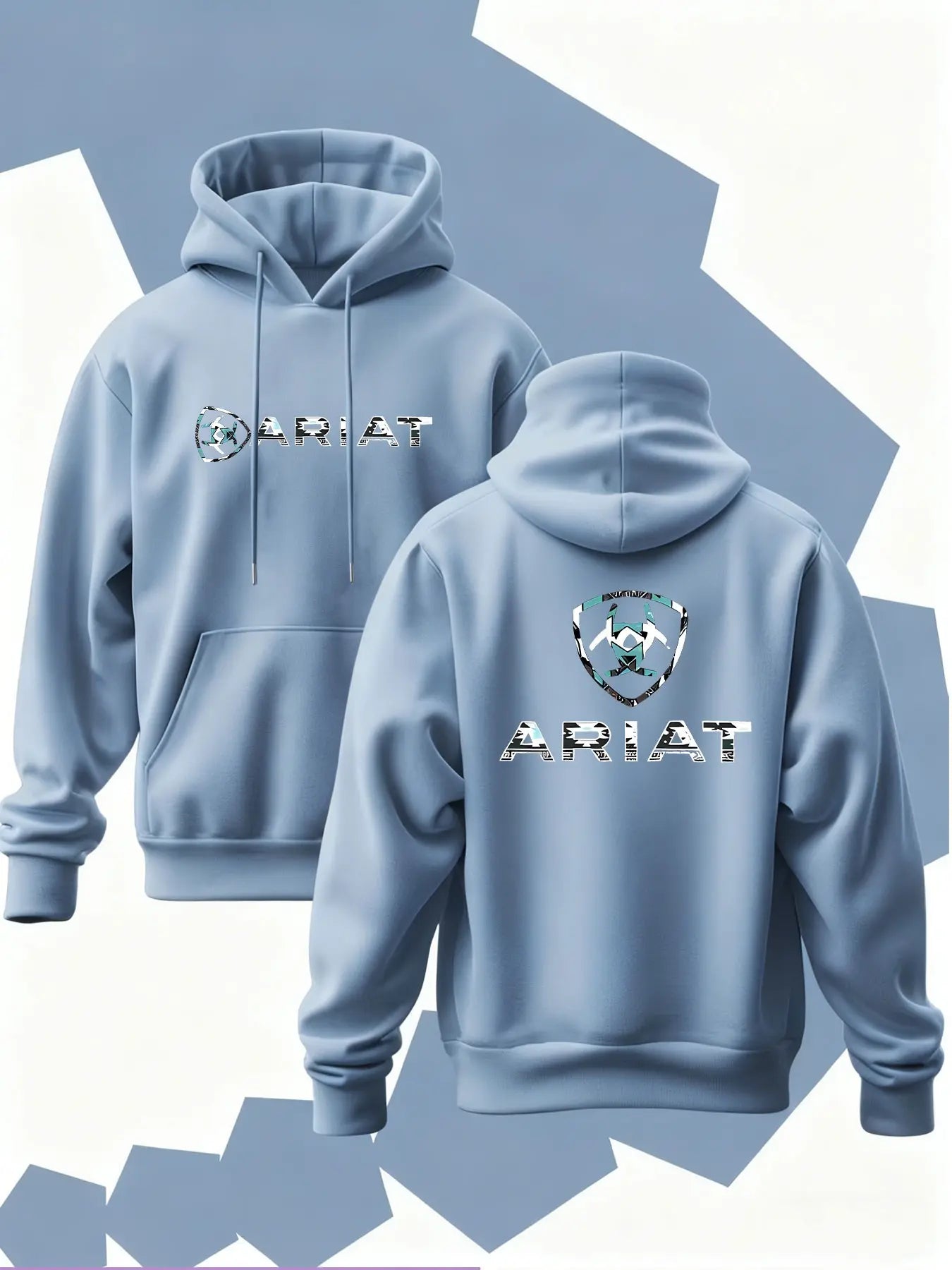 Modern Western Grit: Ariat Aztec-Infill Tech-Style Fleece Hoodie
