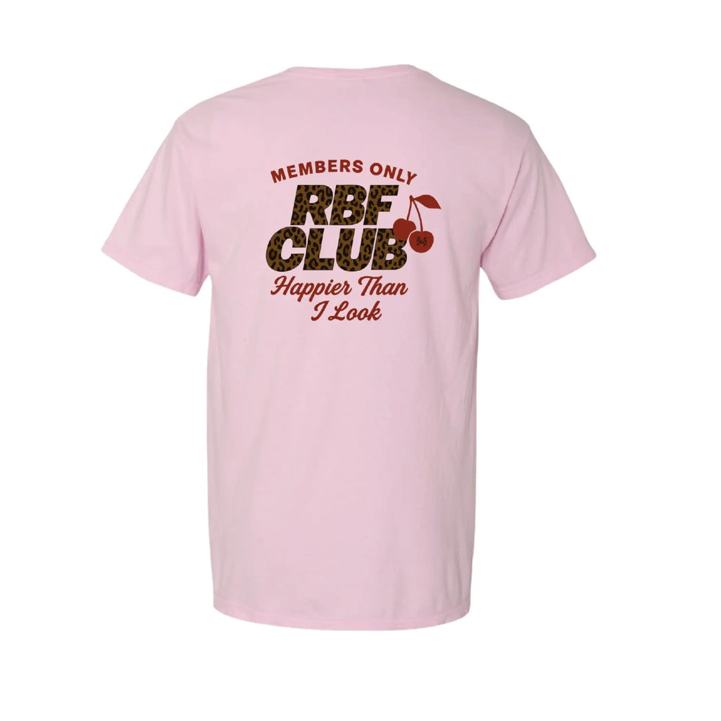 The "Happier Than I Look" RBF Club Cheetah Print Graphic Tee