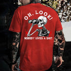 Peak Sarcasm: Monkeysober "Nobody Gives A Shit" Skeleton Tee