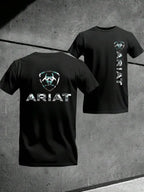 Rugged Heritage: Ariat Geometric Shield Western Graphic Unisex Casual Tee