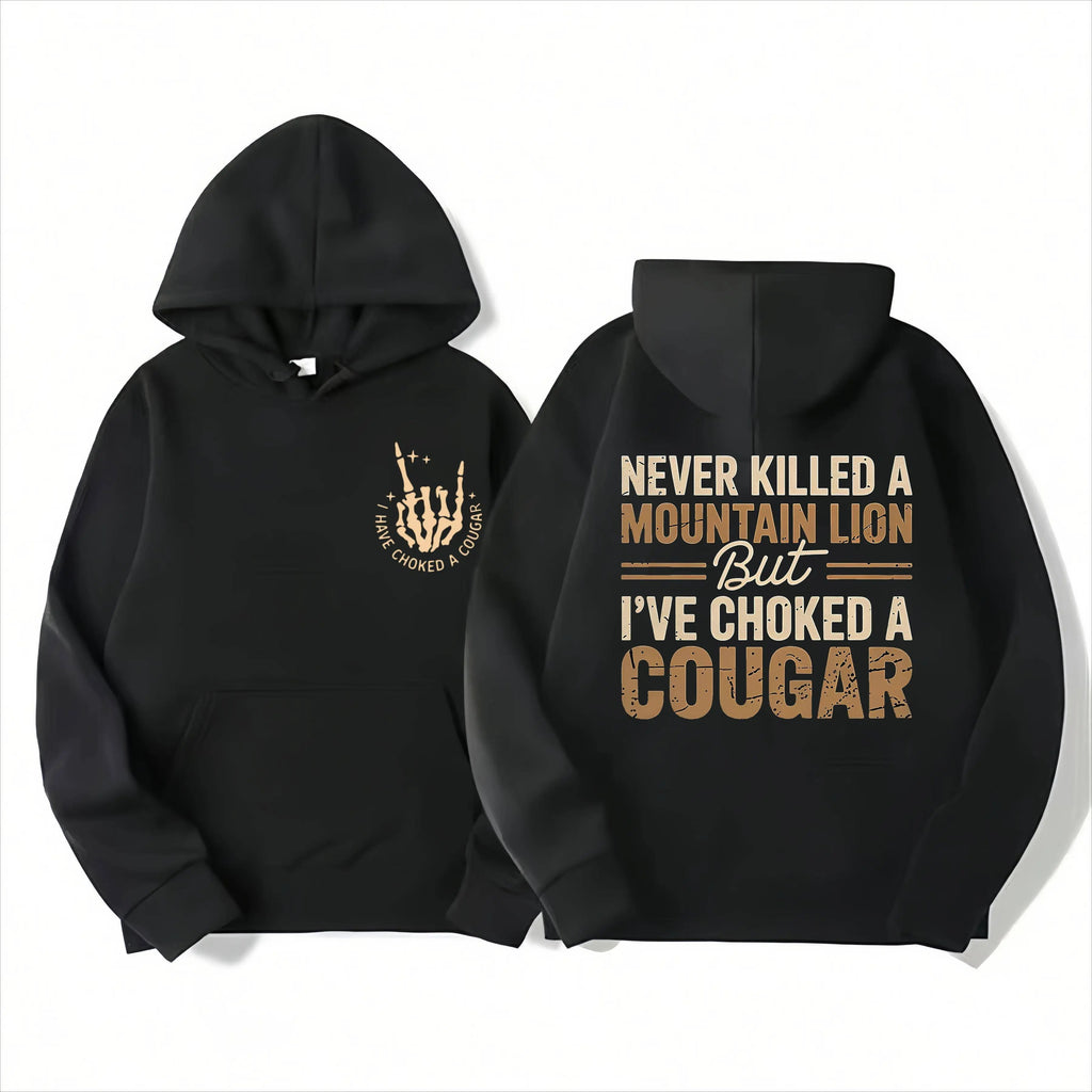 Savage Wit: The 'I've Choked A Cougar' Sarcastic Statement Graphic Tee