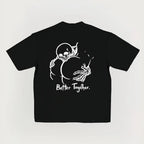 "Better Together" Cheeky Skeleton Graphic Tee - Edgy Humor Streetwear & Funny Men's Gift