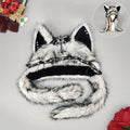 Y2K Gothic Fluffy Wolf Ear Trapper Hat for Punk Winter Cosplay Outfits