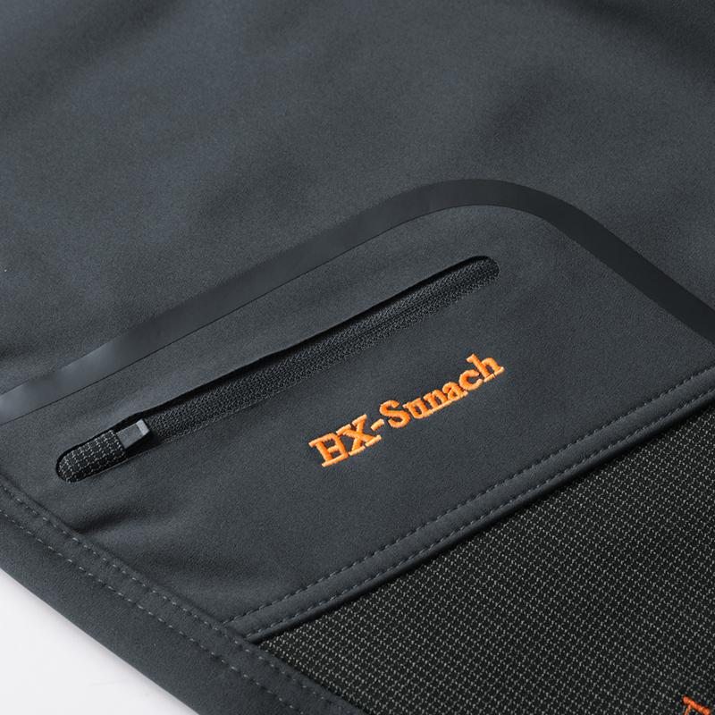 Men's Waterproof Fleece-Lined Softshell Thermal Pants with Zip Pockets