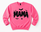 Halloween Mama Embroidered Sweatshirt Spooky Seasonal Graphic Pullover for Women