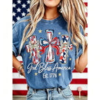 Patriot Heritage: Vintage USA 250th Anniversary "God Bless America" Washed Tee