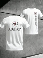 Rugged Heritage: Ariat Geometric Shield Western Graphic Unisex Casual Tee