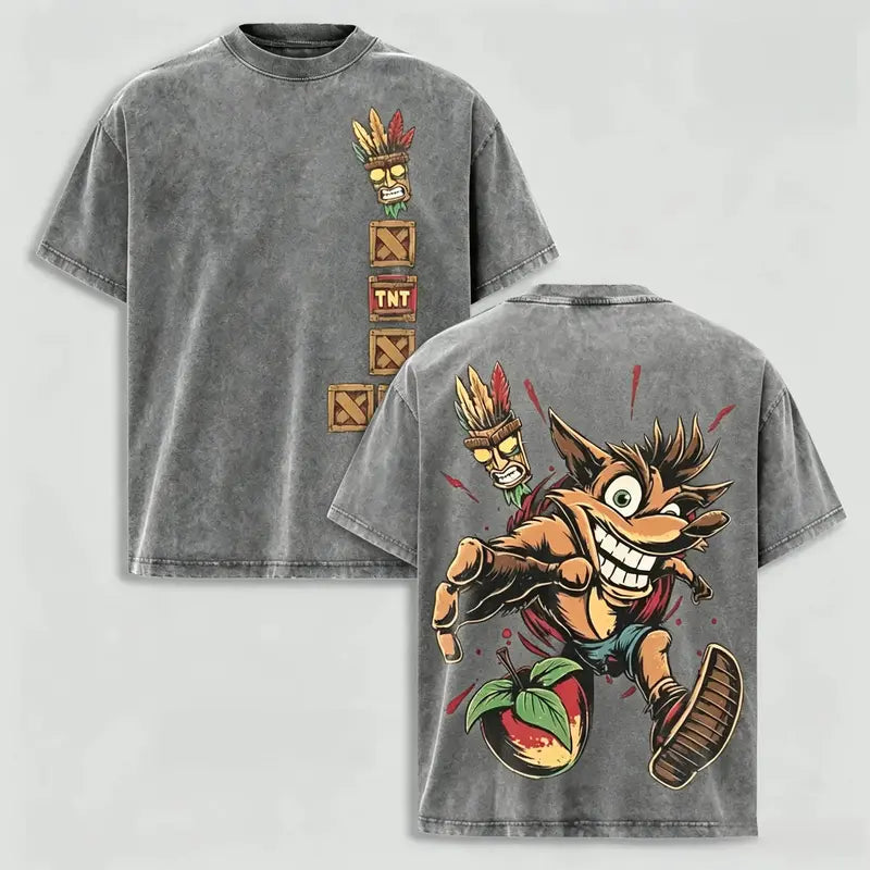 Retro Platform Game Graphic Tee for Vintage Gaming Fans and Streetwear Outfits