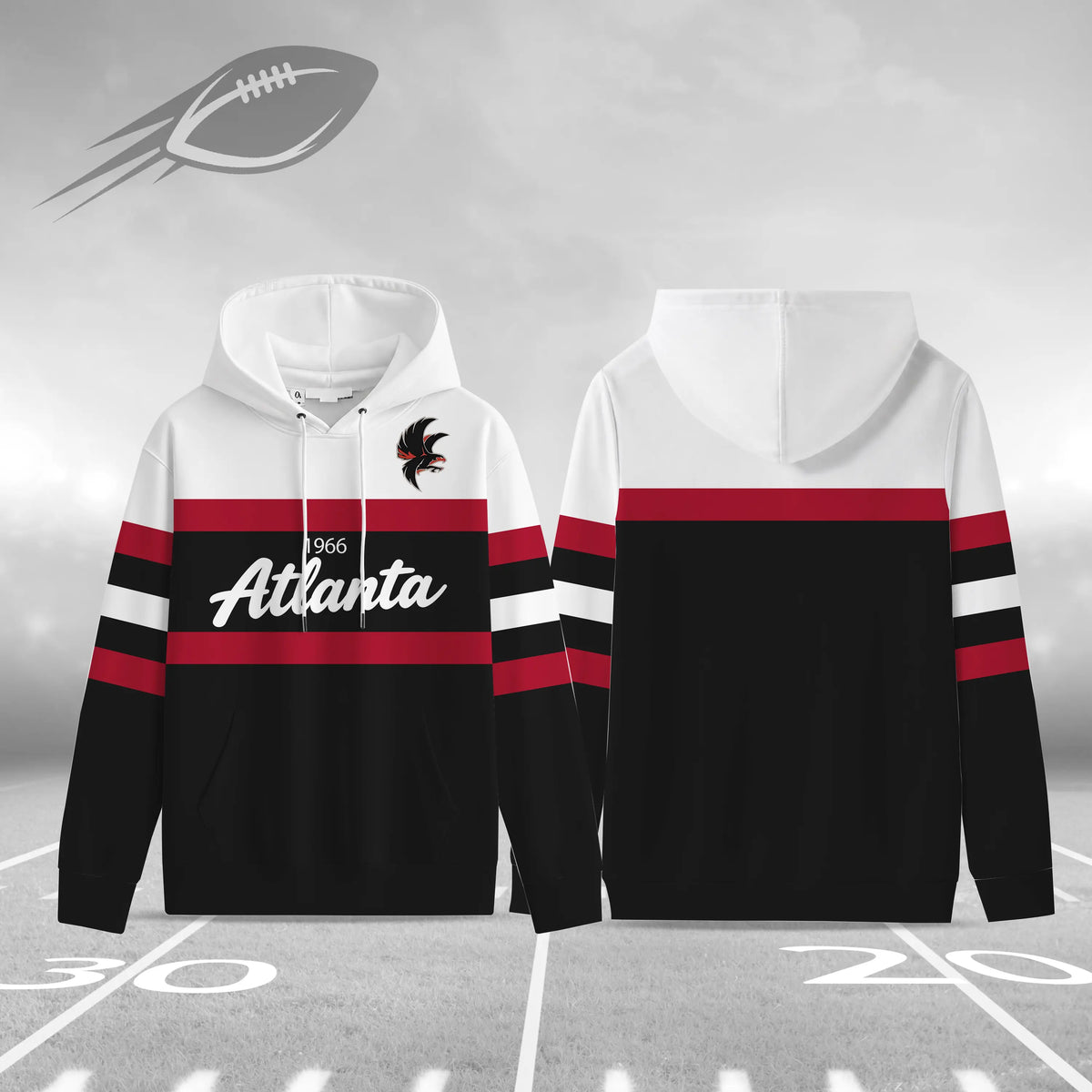Retro Buffalo Football Hoodie for Game Day Fans and Streetwear Outfits