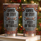 Knower Of Stuff Fixer Of Things, 20oz Tumbler, Gift For Dad And Fixers - 5