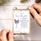To My Granddaughter Wedding, Personalized Metal Frame Ornament, Gift - 3