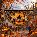 Happy Halloween Our Family, Personalized Fan Flag, Gift For Families - 1