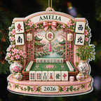 A Life Of Luck Mahjong Table, Acrylic Ornament, Gift For Mahjong Lovers - 7