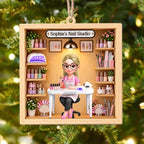 My Nail Studio Custom Nail Artist Design, Wood Ornament, Gift For Nail Techs & Nail Lovers - 1
