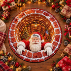 Santa Claus Coming To Town, Personalized Doormat, Christmas Home Gift - 2